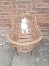 Vintage wicker crib for sale  IPSWICH