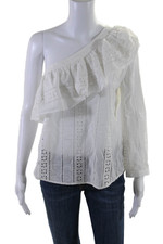 Blusa Veronica Barba Feminina Babado Um Ombro Escada Renda Algodão Branco Tamanho 4 comprar usado  Enviando para Brazil