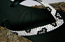 Chinelos Havaianas planos ou cunha neve leopardo cristal com sapatos Swarovski Jewel comprar usado  Enviando para Brazil