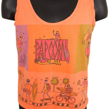 Regata feminina surfista vintage tamanho pequeno laranja anos 90 surf praia palmeiras comprar usado  Enviando para Brazil