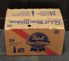 Vintage PBR 24 Pabst Fita Azul Caixa de Cerveja Caixa Caixa Flip Top Depósito comprar usado  Enviando para Brazil