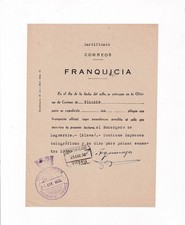 1930 JUSTIFICANTE CERTIFICADO FRANQUICIA TELEGRAFOS SECCION VITORIA comprar usado  Enviando para Brazil