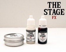 THE STAGE FX 10ml Triplo CONJUNTO Sangue Falso + Látex Líquido + 25g Cera Cicatriz Halloween comprar usado THE STAGE FX 10ml Triplo CONJUNTO Sangue Falso + Látex Líquido + 25g Cera Cicatriz Halloween comprar usado  Enviando para Brazil