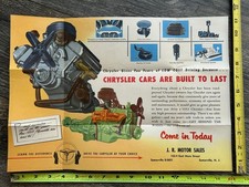 Chrysler car brochure for sale  Albany