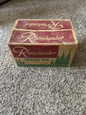 CAIXA ESTOJO GARRAFA RETORNO CERVEJA RHINELANDER vintage Wisconsin Wi Bar Tavern Huber comprar usado  Enviando para Brazil