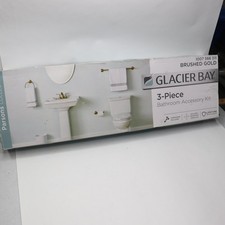 Kit de ferragens de banho Glacier Bay 3 peças com barra de toalha, suporte de papel e anel de toalha  comprar usado Kit de ferragens de banho Glacier Bay 3 peças com barra de toalha, suporte de papel e anel de toalha  comprar usado  Enviando para Brazil