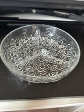 Glass partitioned dish for sale  LEICESTER