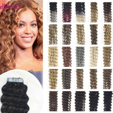 18inch 45cm Body Wavy&Curly PU Skin Weft Tape In Remy Human Hair Extensions 40g comprar usado  Enviando para Brazil