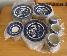 Churchill blue willow for sale  LEEDS