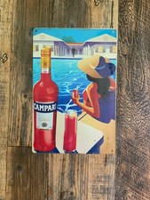 Insegna metallo campari usato  Settingiano