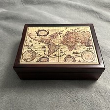 Mapa do Tesouro Mundial Caixa de Livro de Madeira 7,5” X 5 1/8” Liberty Funds comprar usado  Enviando para Brazil