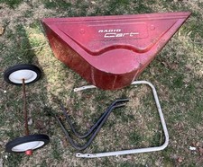Carrinho de mão vintage de metal rádio panfleto jardim rolante vermelho comprar usado  Enviando para Brazil