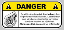 Attention sticker turbo d'occasion  Expédié en Belgium