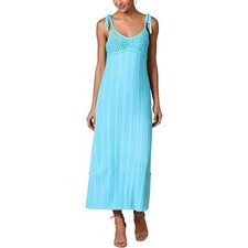 Vestido Bodycon Feminino Line & Dot Carra Azul Crochê Maxi Gravata Ombro L BHFO 2547 comprar usado  Enviando para Brazil
