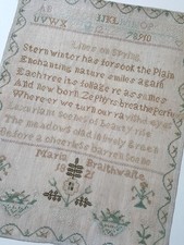 Sampler english antique for sale  WALLINGFORD