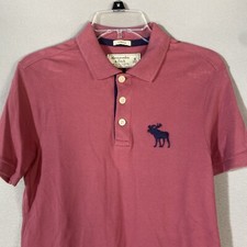 Camisa polo masculina Abercrombie Fitch manga curta elástica alce grande tamanho pequeno comprar usado  Enviando para Brazil