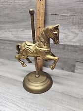 Estatuilla de pie de caballo carrusel de latón macizo de 7-3/4" poste circo ecuestre Enesco segunda mano  Embacar hacia Argentina