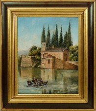 Dipinto olio tavola usato  Roma