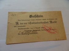 Notgeld 100 000 gebraucht kaufen  Saalfeld/Saale