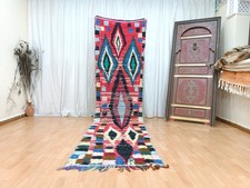 Tapete de corredor colorido 3x11 feito à mão tribal vintage tapete berbere marroquino comprar usado  Enviando para Brazil