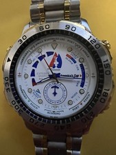 Relógio masculino Citizen America's Cup Yacht Timer mostrador branco quartzo aço inoxidável comprar usado  Enviando para Brazil