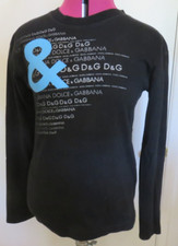 Camisa masculina Dolce & Gabbana estampa logotipo L/S tamanho M preta feita na Itália comprar usado  Enviando para Brazil
