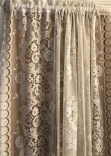 Conjunto de 2 painéis de cortina vintage de renda branco design floral 60" X 60" comprar usado Conjunto de 2 painéis de cortina vintage de renda branco design floral 60" X 60" comprar usado  Enviando para Brazil