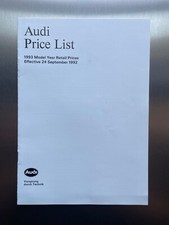 Audi price list for sale  GLOUCESTER