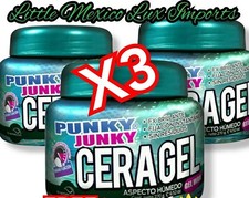Gel 3 peças 270g Punky Junky Cera Gel para Peinar Punky Aspecto Húmedo Styling HairGel comprar usado  Enviando para Brazil