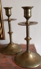 Pair brass candlesticks for sale  USK