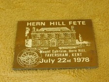 Vintage plaque hernhill for sale  ASHFORD