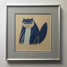 70s ALDEMIR MARTINS edição limitada SERIGRAFIA GATO 88/100 arte modernista brasileira comprar usado  Enviando para Brazil