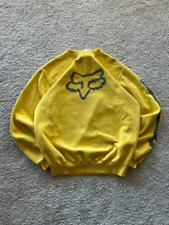 Moletom masculino vintage Fox Racing gola redonda amarelo médio logotipo motocross Y2K comprar usado  Enviando para Brazil