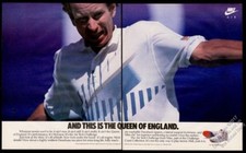 Usado, 1990 tênis Nike John McEnroe foto como A Rainha da Inglaterra anúncio impresso comprar usado Usado, 1990 tênis Nike John McEnroe foto como A Rainha da Inglaterra anúncio impresso comprar usado  Enviando para Brazil