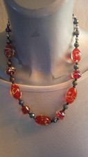Collana perle rosse usato  Bologna