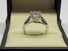 Anillo de compromiso solitario de 2,00 quilates de corte redondo de... comprar usado  Enviando para Brazil