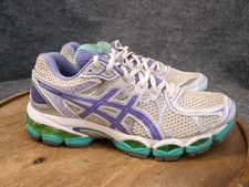 Tênis de corrida Asics Nimbus 16 Y2K retrô feminino tamanho 8.5 D largo branco roxo comprar usado  Enviando para Brazil