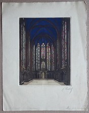 Sainte Chapelle Reliquaire Paris Jean RUDEL Eau-forte originale gravure Signée comprar usado  Enviando para Brazil