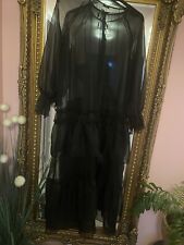 Black transparent chiffon for sale  SWINDON