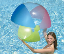 2002 Vintage 48" BESTWAY Inflável BOLA DE PRAIA Vinil Transparente e FOSCO SURF n SOL comprar usado  Enviando para Brazil