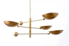 4 pingentes de luz meados do século moderno latão bruto Sputnik lustre luminária, usado comprar usado  Enviando para Brazil