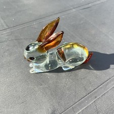 Glass rabbit brown for sale  LYMINGTON