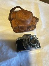 Mini câmera espiã vintage Crown Hit tipo tom prata com estojo de couro feita no Japão comprar usado  Enviando para Brazil
