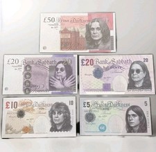 Conjunto de 5 notas de tributo Azzy Osbourne Dion Kitson edição limitada Black Sabbath comprar usado  Enviando para Brazil