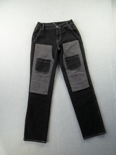 Jeans jeans feminino Hot Topic preto e cinza tamanho 1 cintura 25" costura interna 30", usado comprar usado  Enviando para Brazil