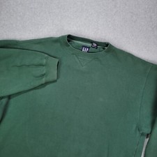 Moletom vintage anos 90 GAP verde floresta desbotado gola redonda em branco comprar usado  Enviando para Brazil