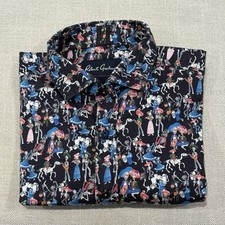 Camiseta RARA Robert Graham Mexicana Caveira de Açúcar Coco Dia dos Mortos P/S Botão G, usado comprar usado Camiseta RARA Robert Graham Mexicana Caveira de Açúcar Coco Dia dos Mortos P/S Botão G, usado comprar usado  Enviando para Brazil