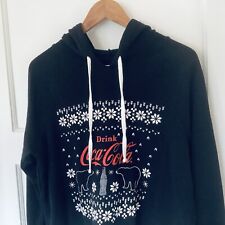 Moletom com capuz Coca Cola preto floco de neve inverno urso polar tamanho G Natal Y2K comprar usado  Enviando para Brazil