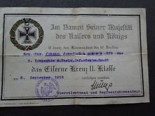 Eisernes kreuz urkunde gebraucht kaufen  Langenenslingen