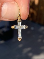 Gold diamond cross for sale  BRIGHTON
